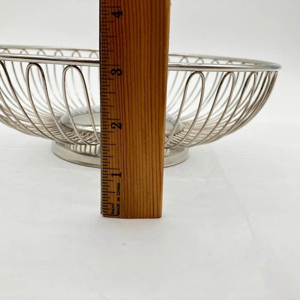 Alessi Wire Centerpiece Fruit Basket 826/24 9.5in Silver Stainless Steel